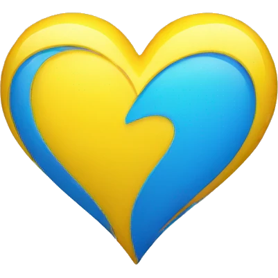 yellow-blue heart emoji