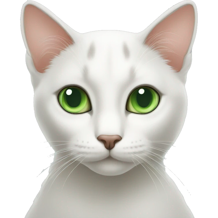 Carey cat with green eyes affair of doves emoji