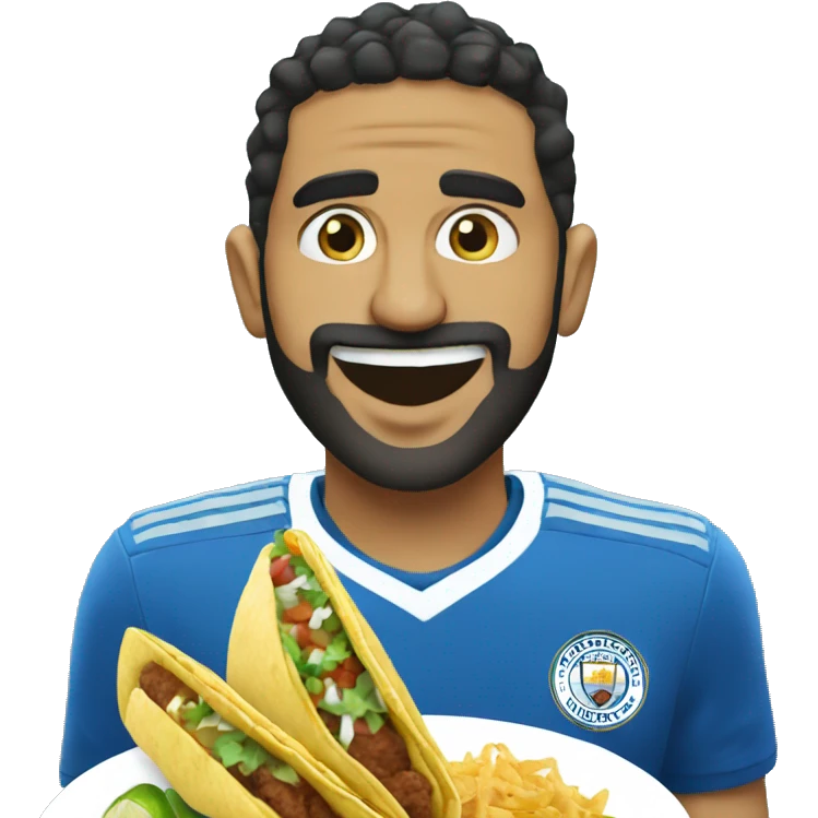 Mahrez eat tacos  emoji