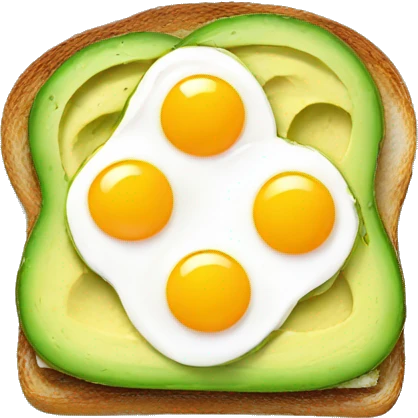 Avocado and egg toast emoji