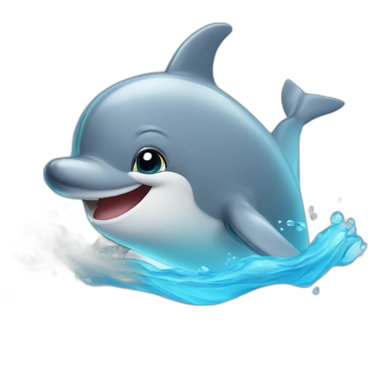 Cute little Smiling Dolphin emoji