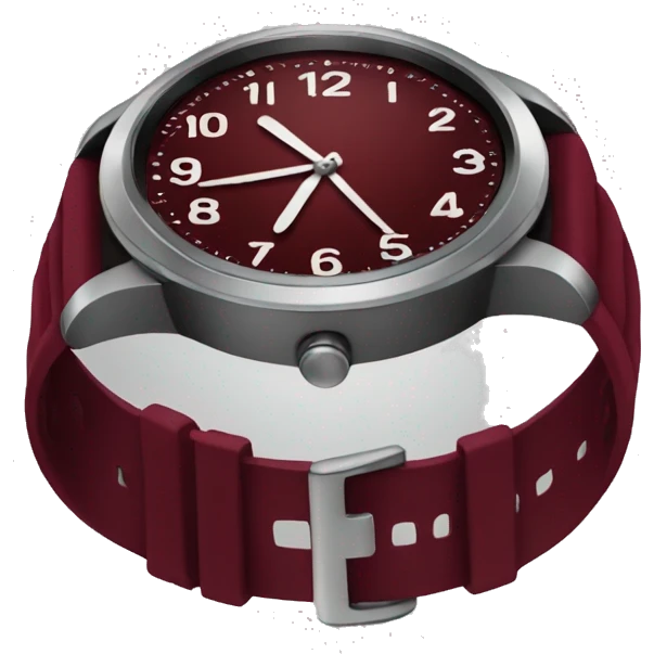 Dark red watch emoji