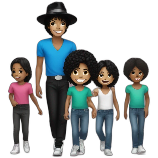 Michael Jackson with kids emoji