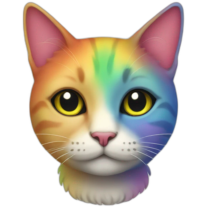 Rainbow cat emoji