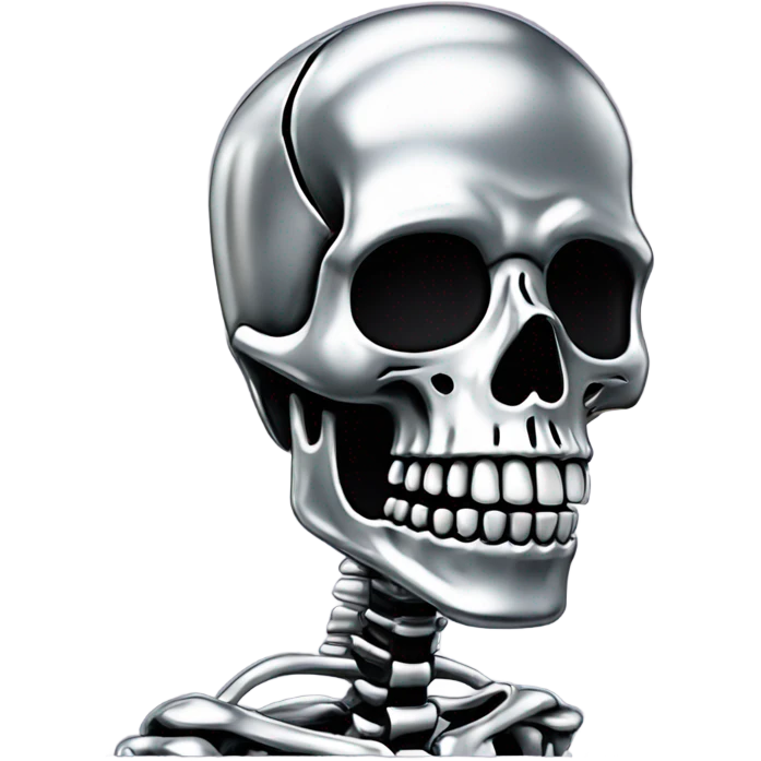 Skeleton Made out of chrome ￼￼ emoji