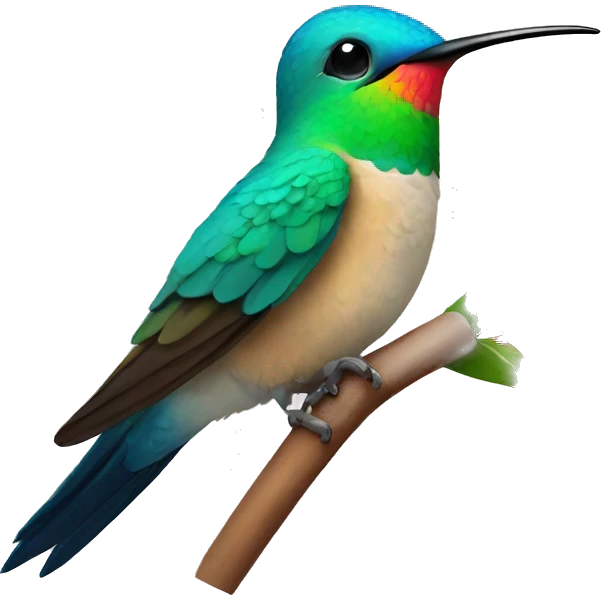 Cute colibri emoji