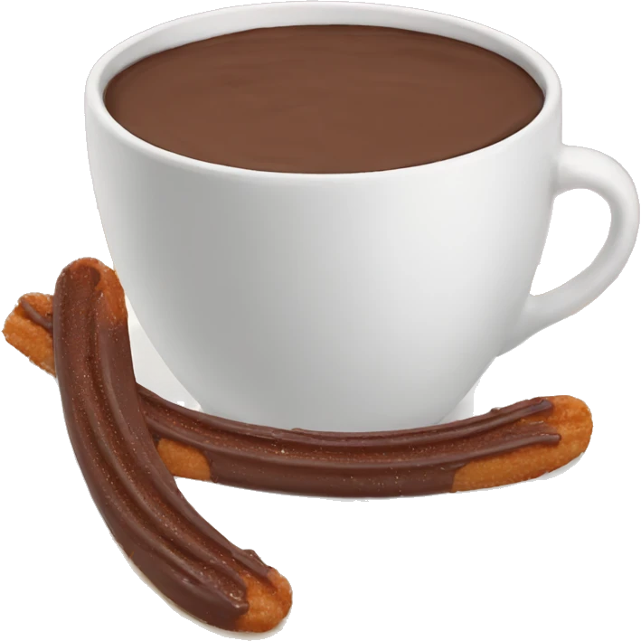 Chocolate dipped churro emoji