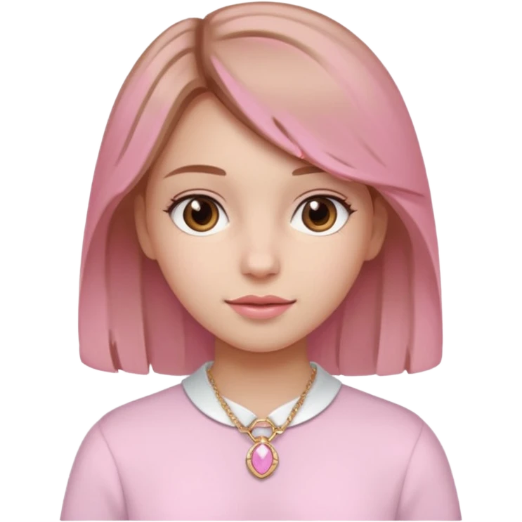 Aesthetic girl with light pink accessories  emoji