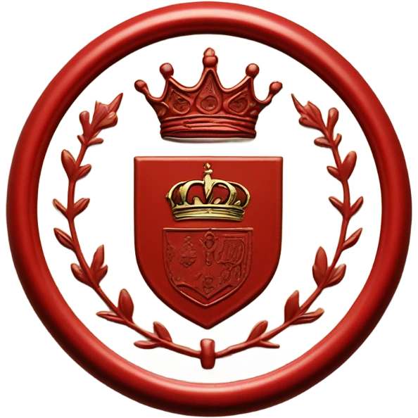 king wax seal red circle emoji