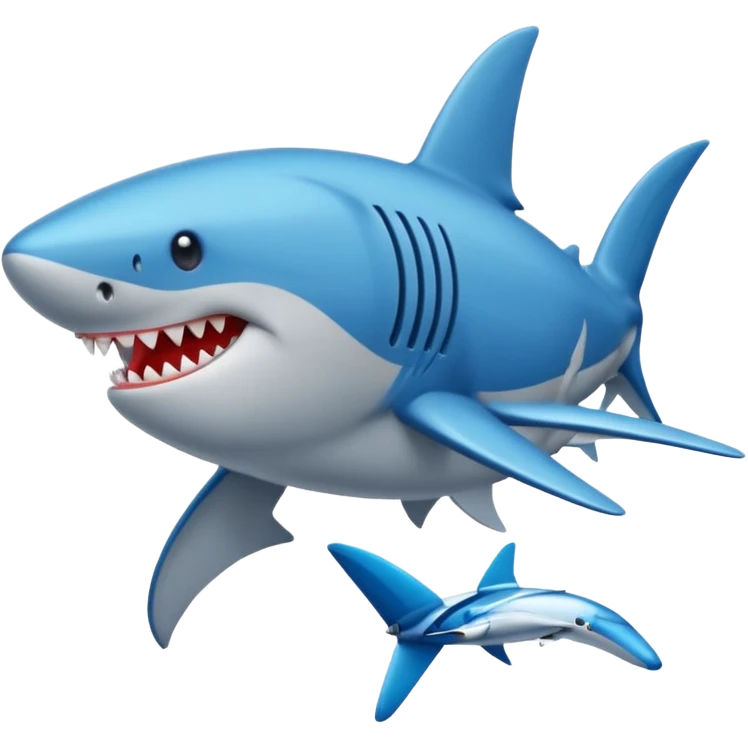 Tiburón con avión  emoji