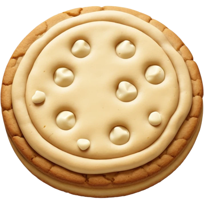 White chocolate chip cookie emoji