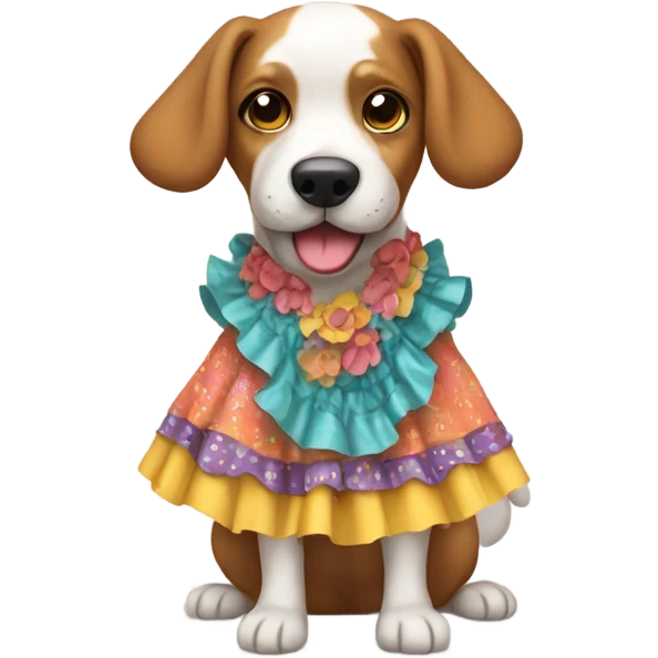Dog with a dress  emoji