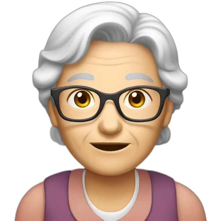 Help old lady emoji