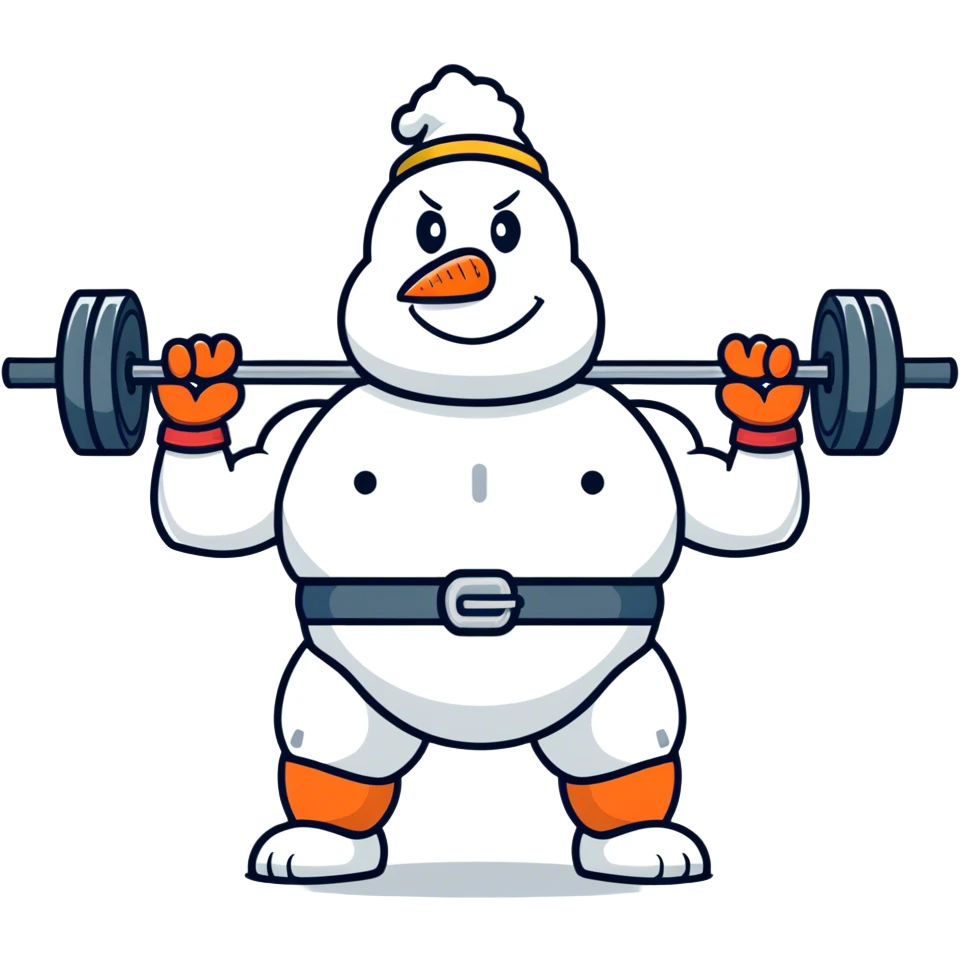 Buff man snowman emoji