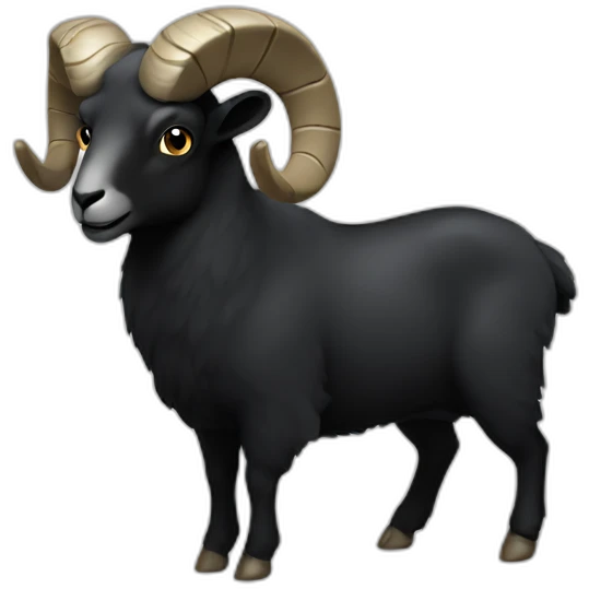 Black ram emoji