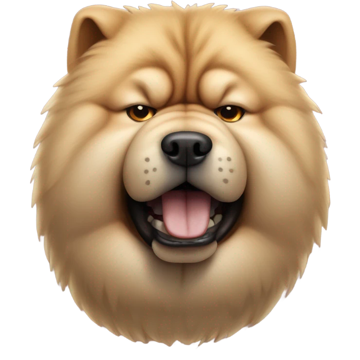 chow chow angry with exclamation emoji
