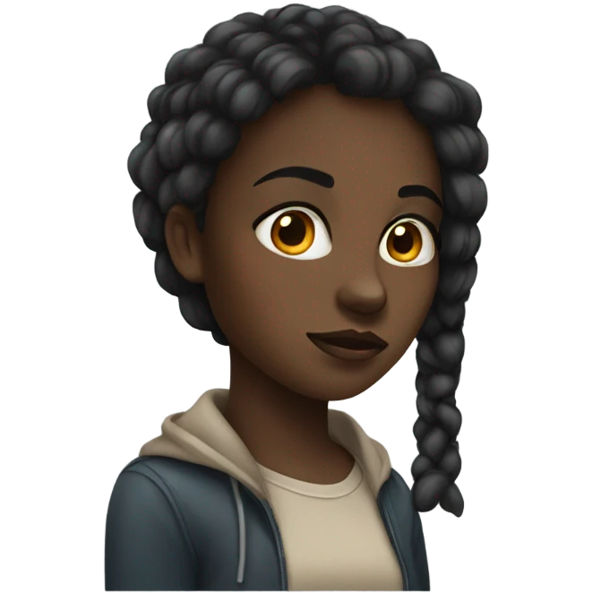 Black girl side eying  emoji