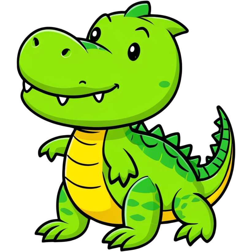 bombastic crocodile character emoji