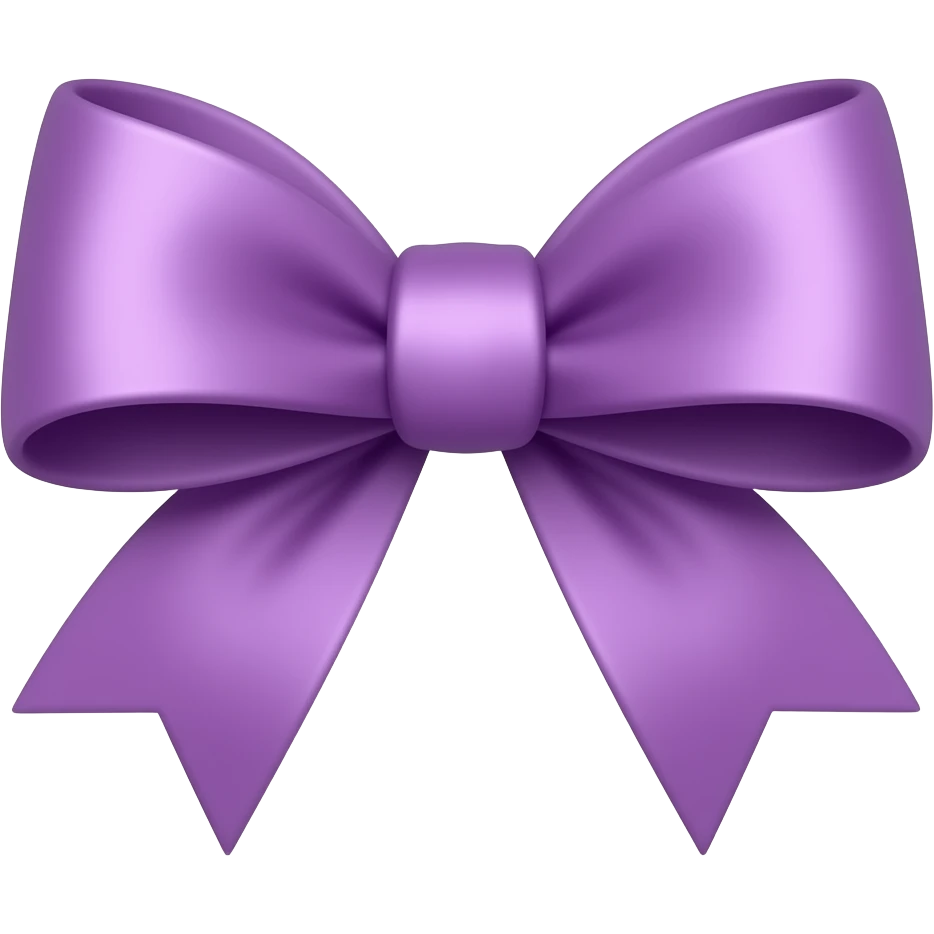 purple bow emoji
