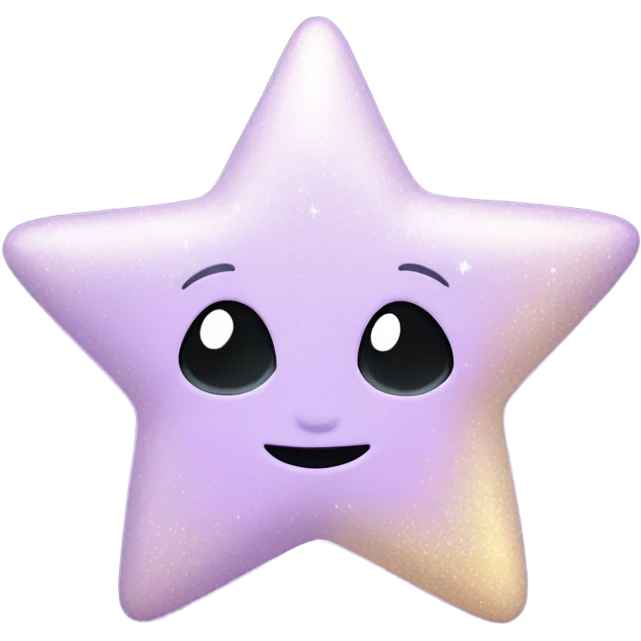 Pastel lilac sparkly stars emoji