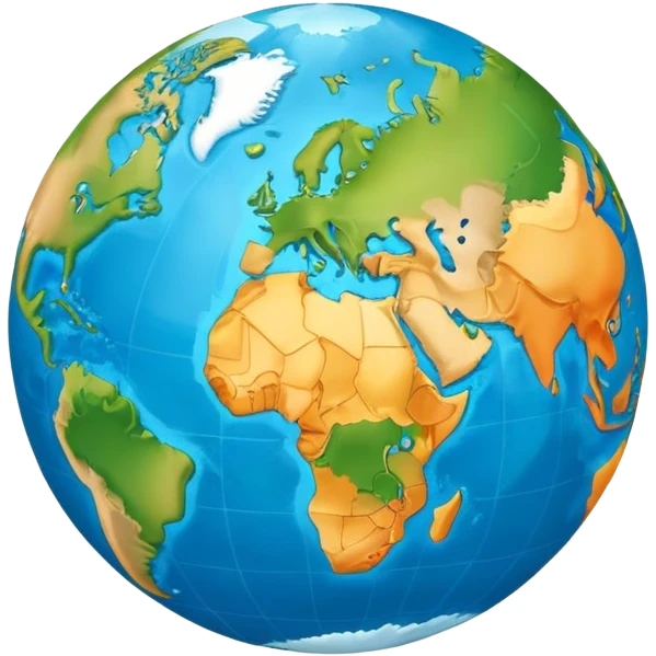 Earth globe showing continents and oceans emoji