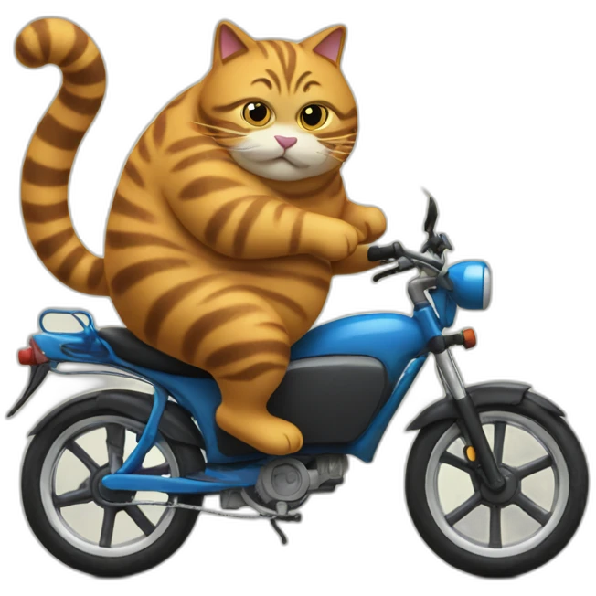 Fat-cat-riding-a-bike emoji