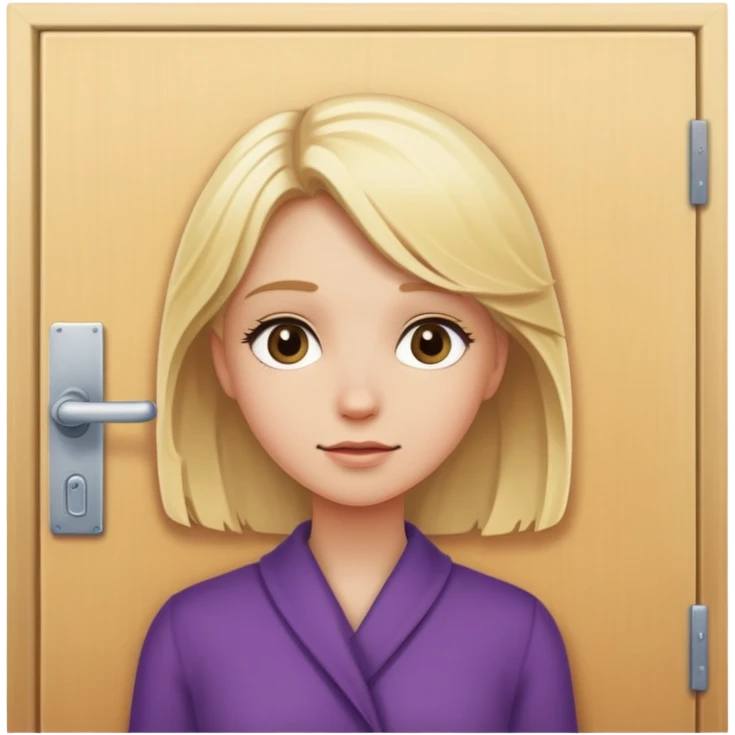 Blonde Girl closed in doors emoji