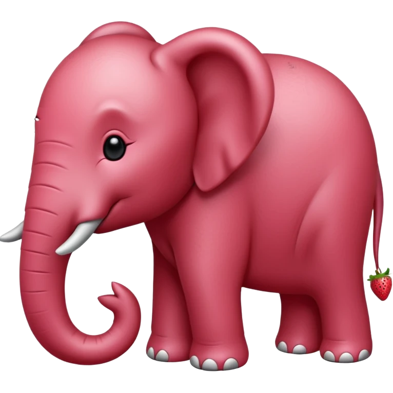 Make a yin yang strawberry elephant emoji