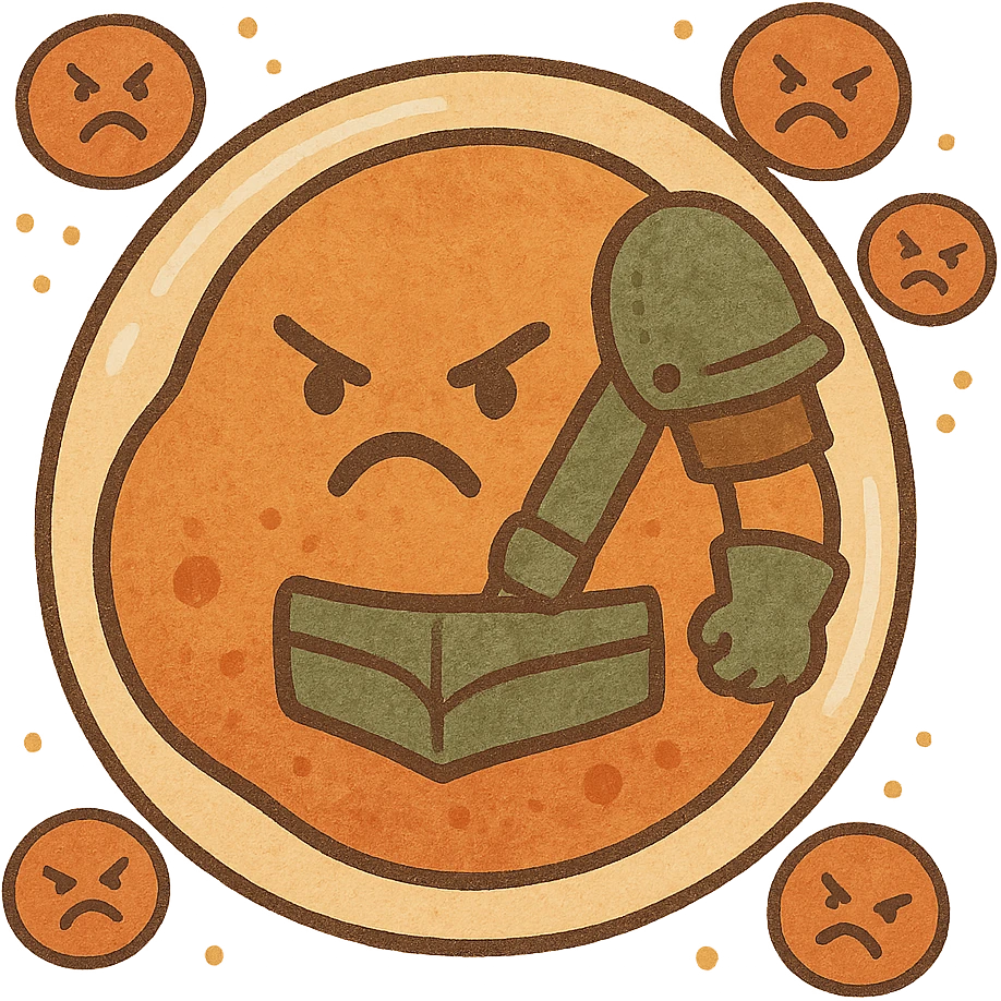 Angry armored cells emoji
