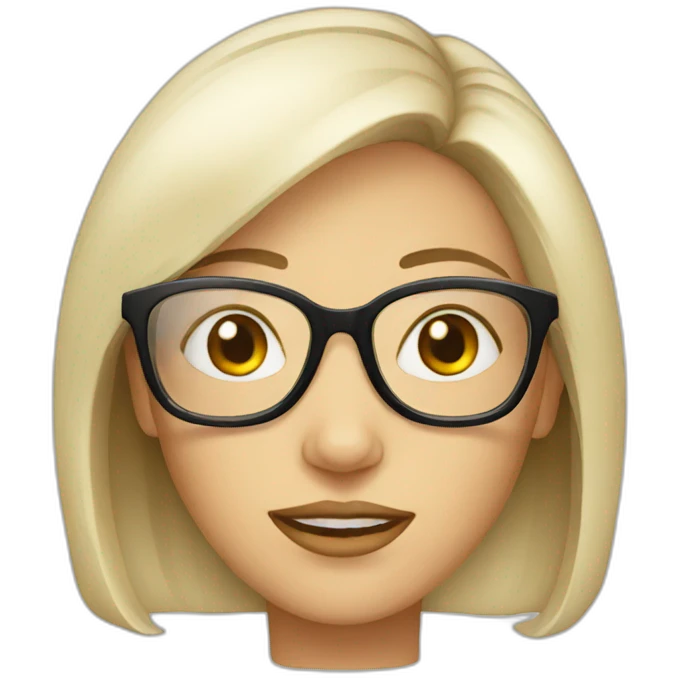lady glasses  emoji