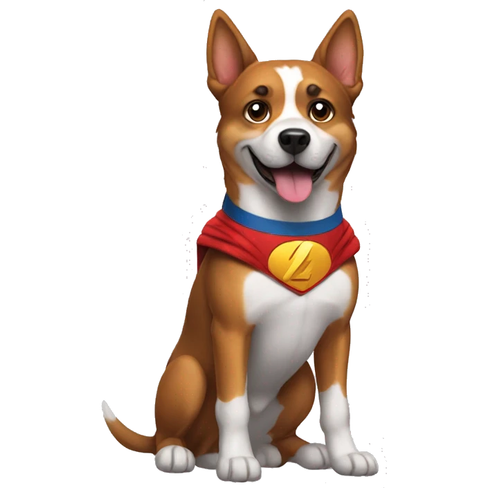 superhero dog emoji