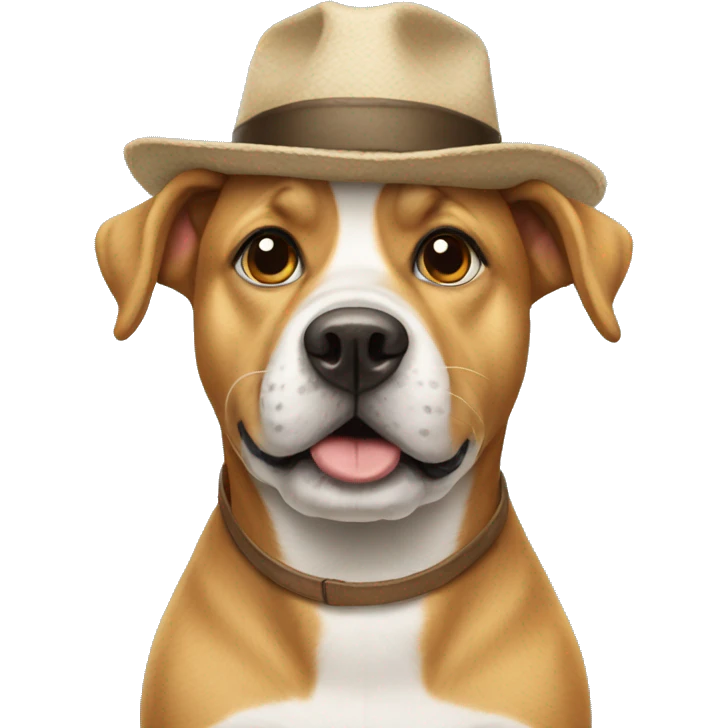 Dog wearing a hat emoji
