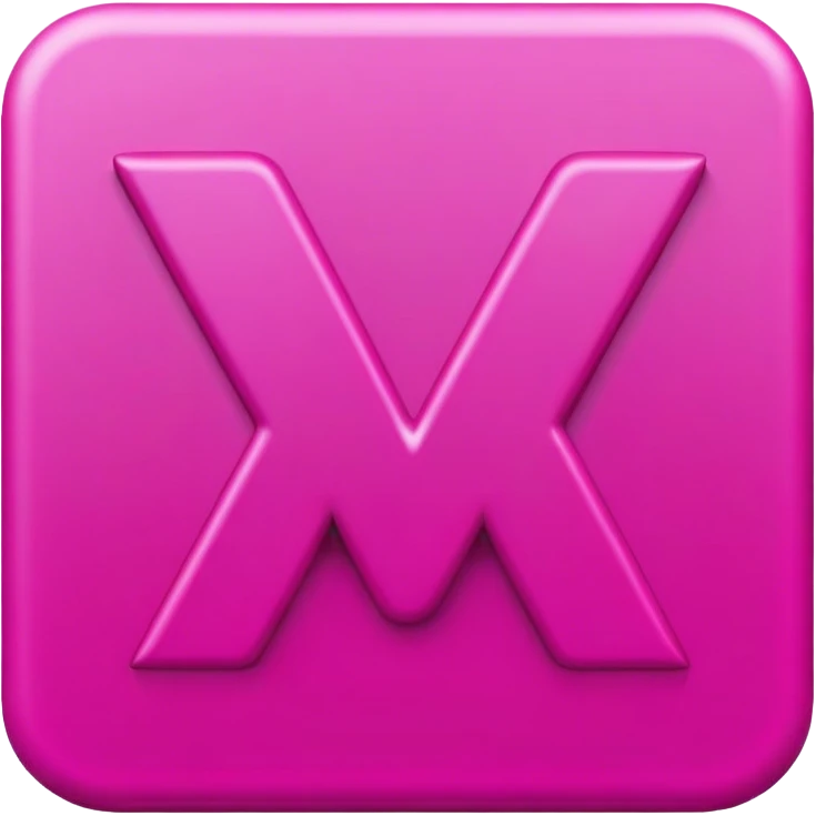 Letter “v” in magenta pink color emoji