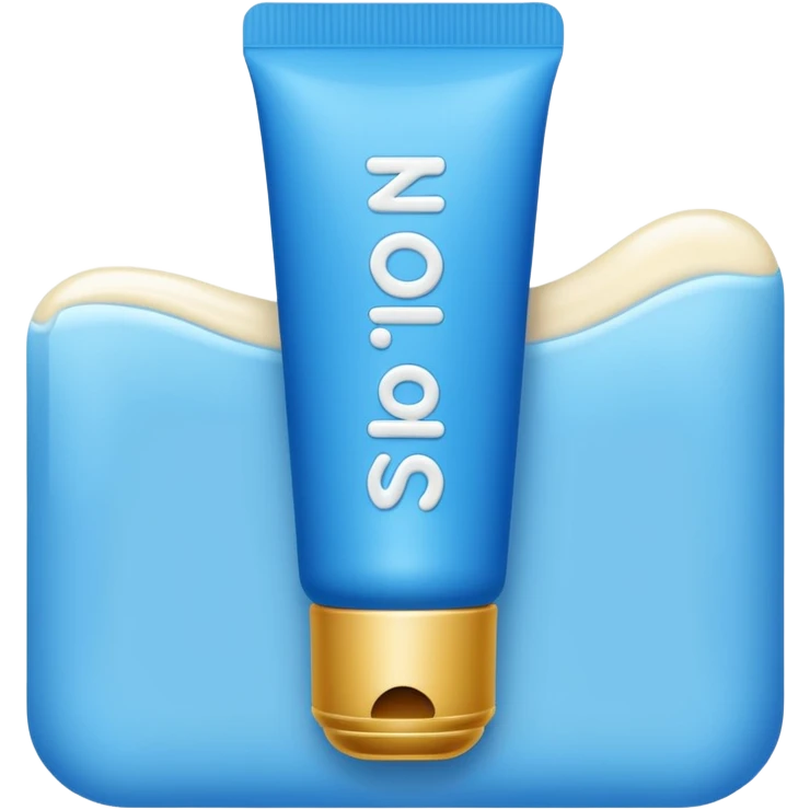blue cream tube packaging emoji