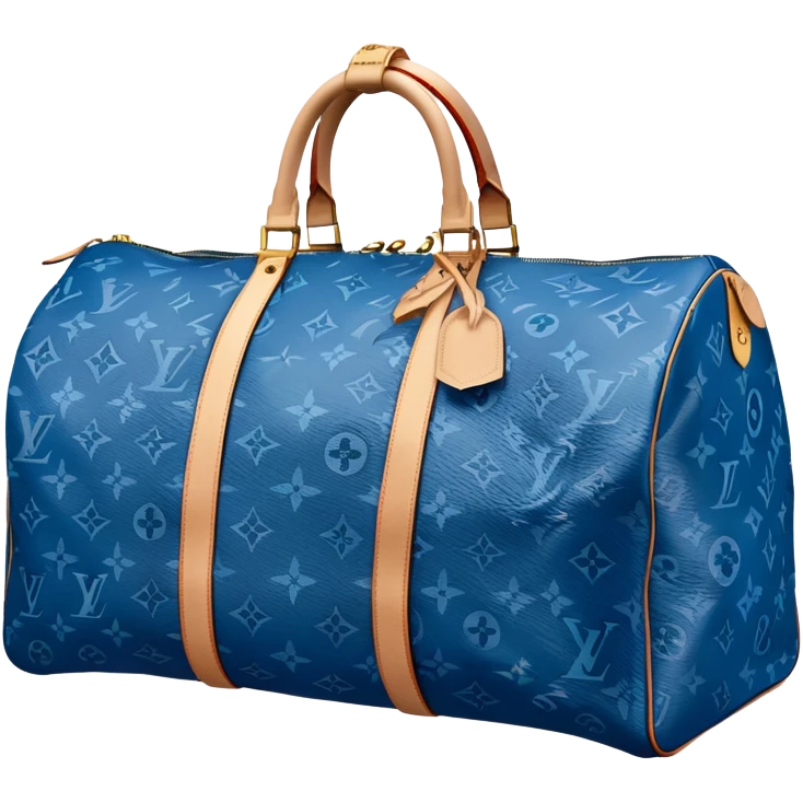 Blue louis vuitton keepall emoji