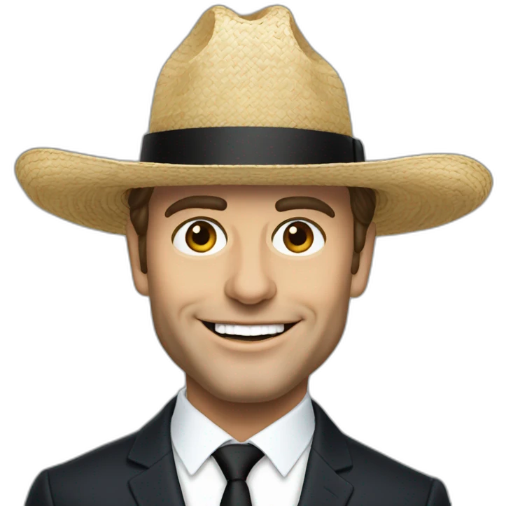 Emmanuel Macron chapeau mexicain emoji