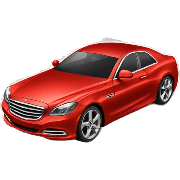 a red luxury car with flowing lines and shiny details. emoji