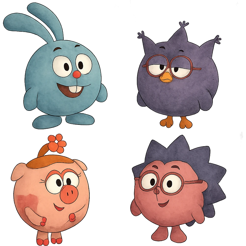 ghibli style смешарики emoji