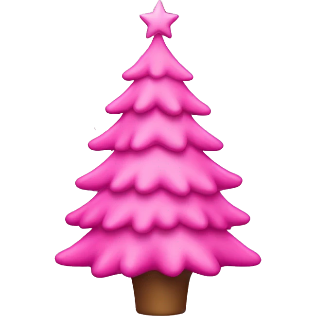 Pink Christmas tree  emoji