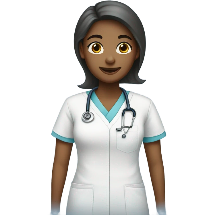 Girlie with scrubs emoji