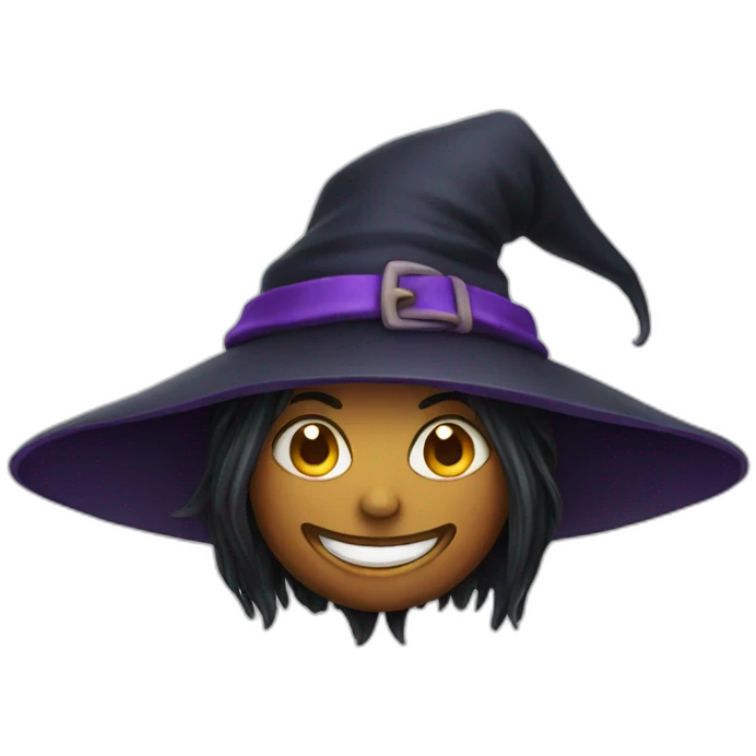 Witch with a smile emoji