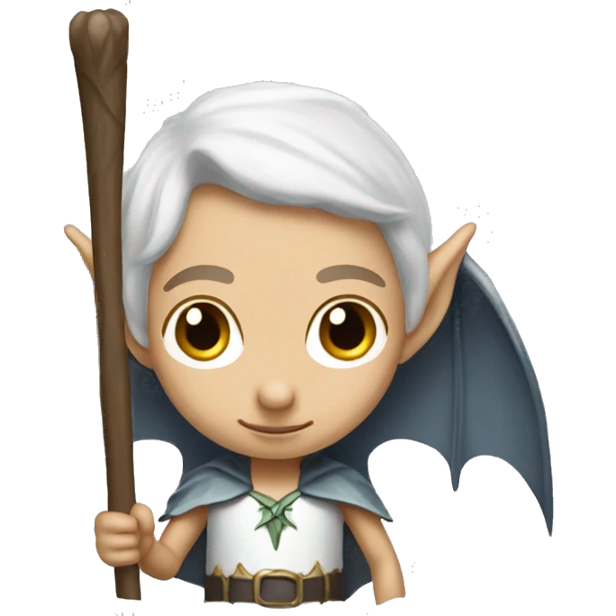 elf with bat wings fantasy emoji