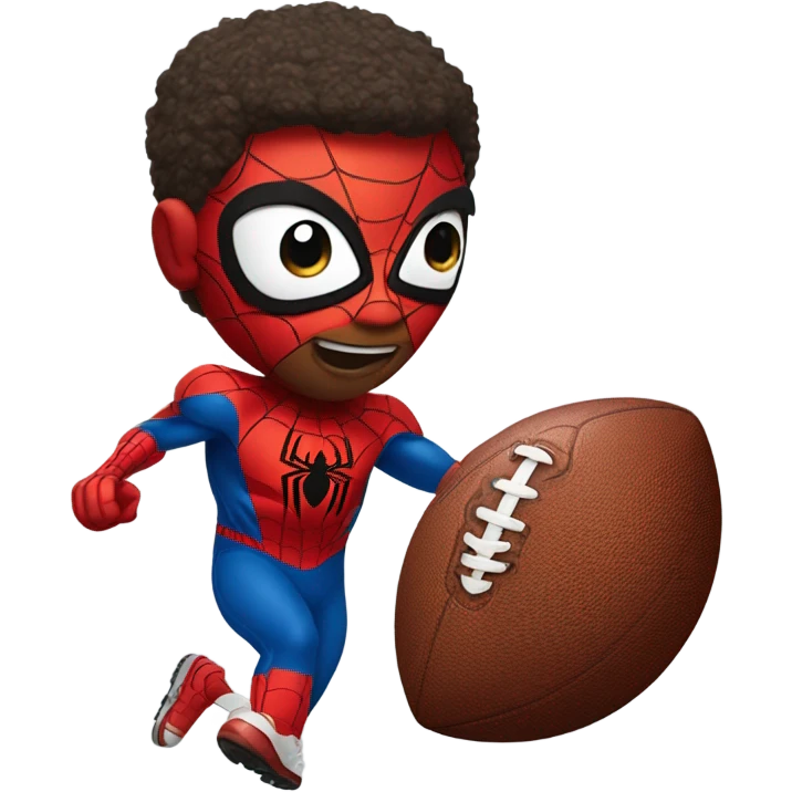 Spider-man playing football emoji