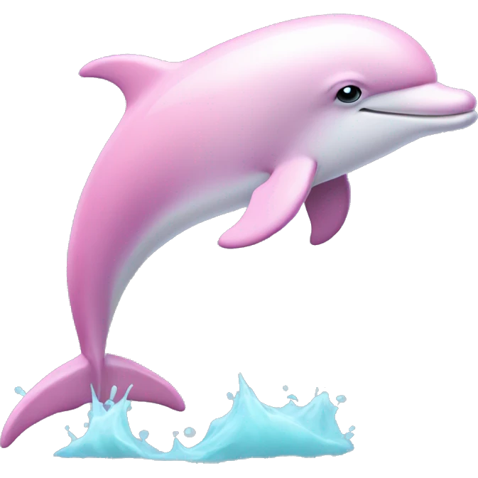 Pastel-pink-colors-dolphin emoji