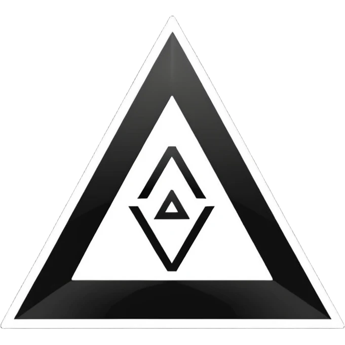 minimalist earth alchemy symbol bold inverted triangle horizontal line at top monochrome clear recognizable emoji emoji