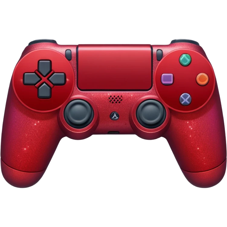 red ombre PlayStation console with glitter emoji