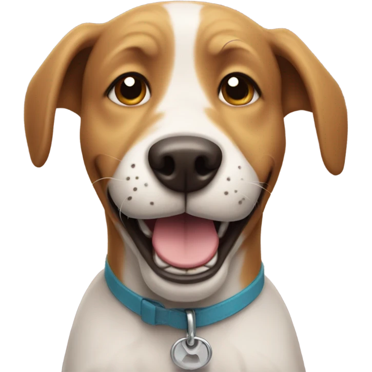 a comic dog who is happy, emoji