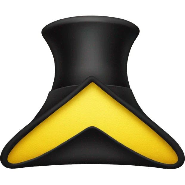 Yellow Triangle with top hat  emoji
