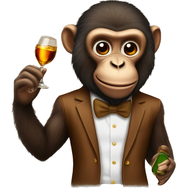 Monkey with Hennessy emoji