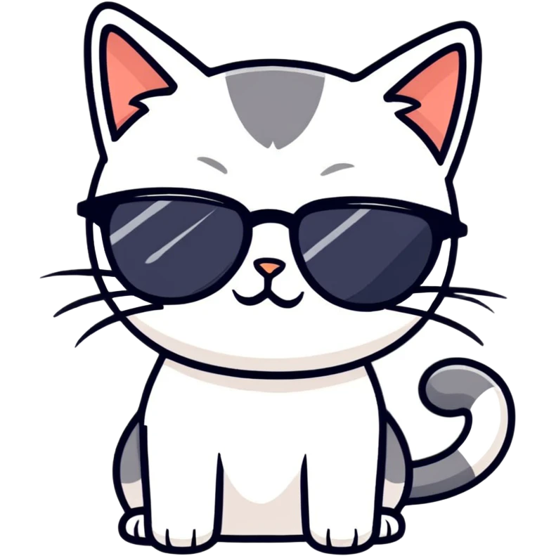Cat with sunglasses emoji